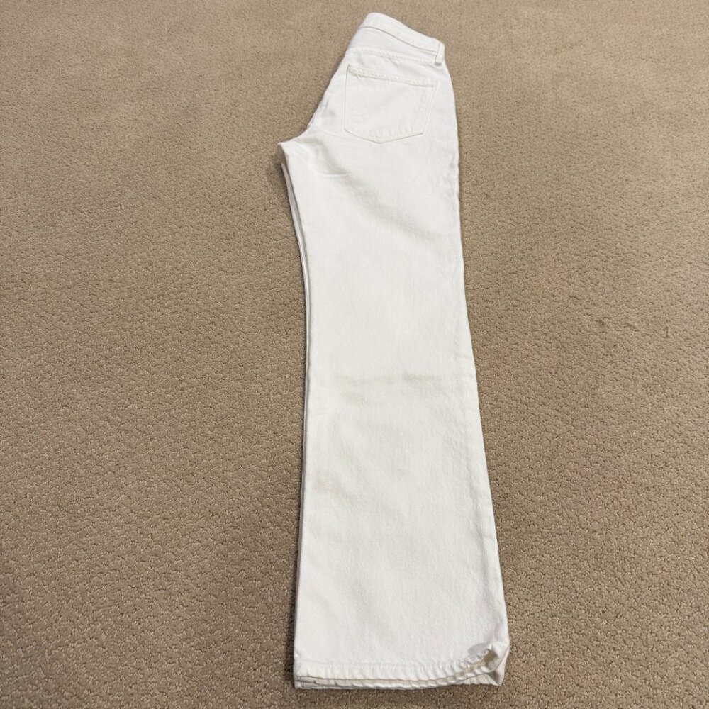 Agolde Lana Slice Jean in Element White Mid Rise Straight Leg Size 26 A9042-1183 - Picture 13 of 15